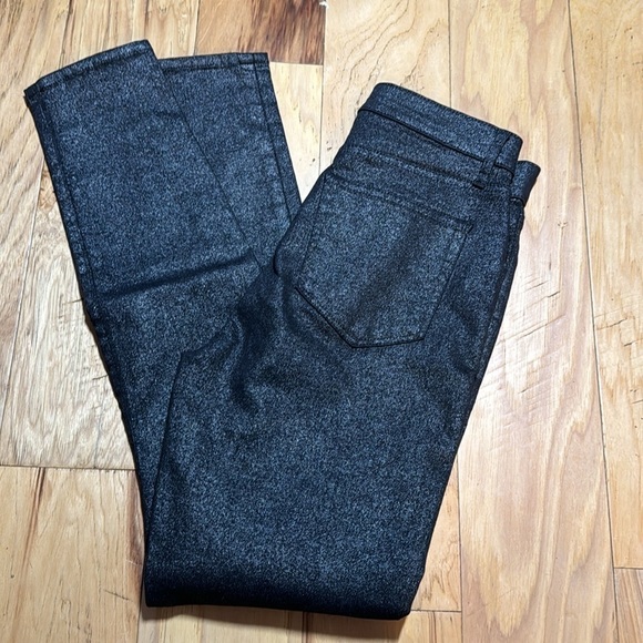 LOFT Shimmer high rise skinny jeans in black Sz 26 / 2 - Picture 4 of 10